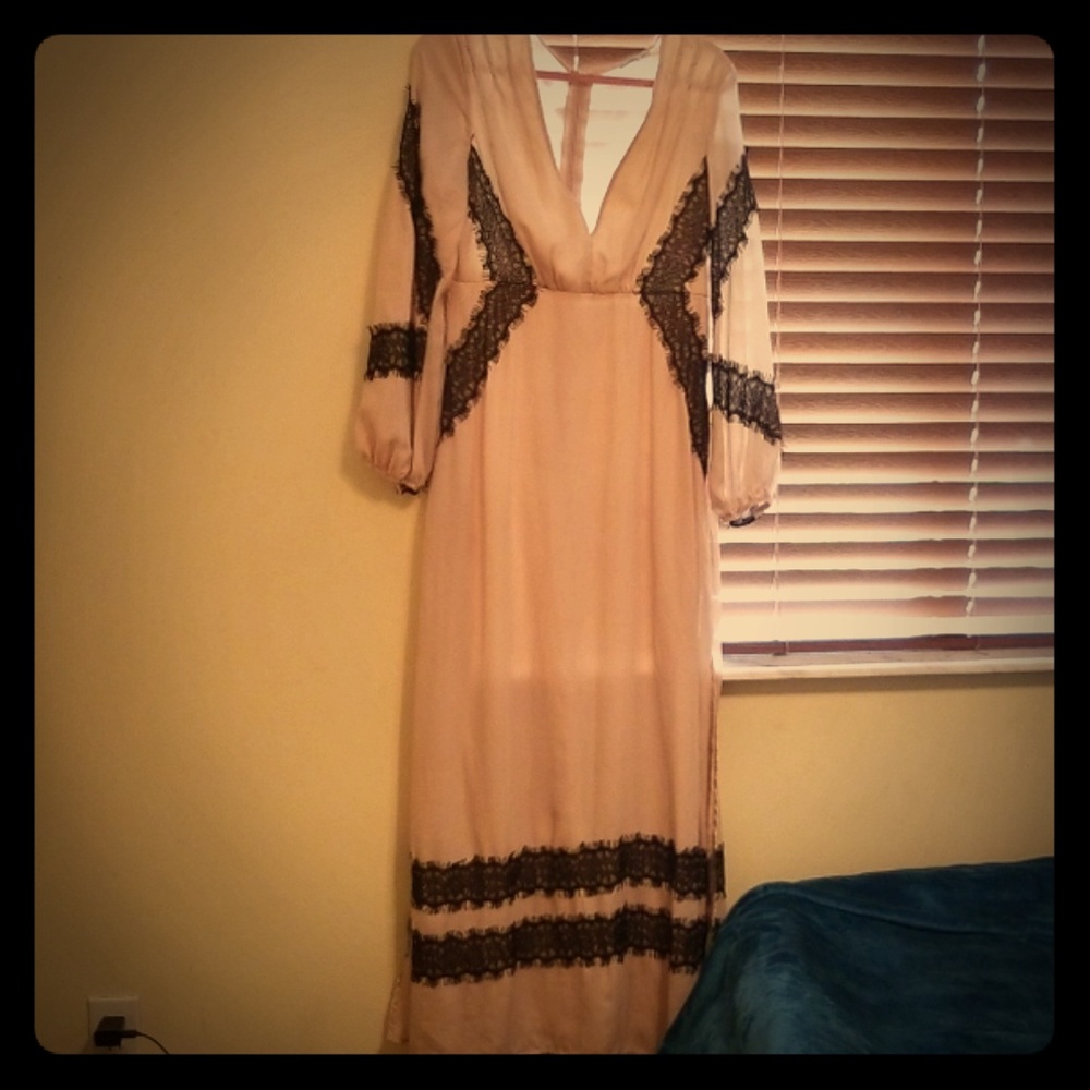 Cream formal maxi dress